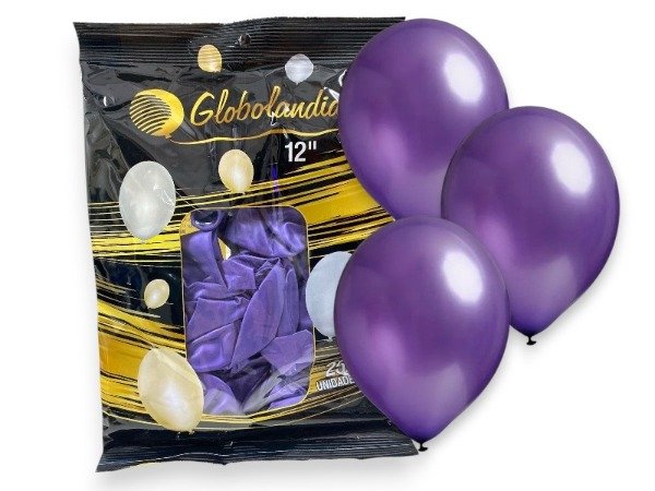 Producto - Globo Globolandia 12" Perlados Violeta x25 u.