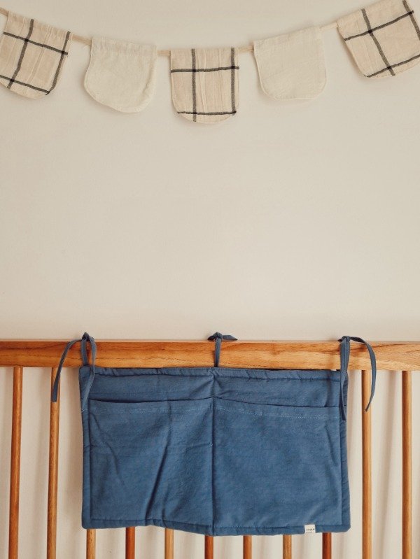 Producto - Bolsillero de cuna Azul aero