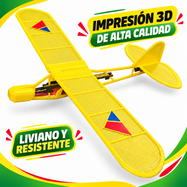 Producto - Planeador Avion Mini Piper Full 3D - 3
