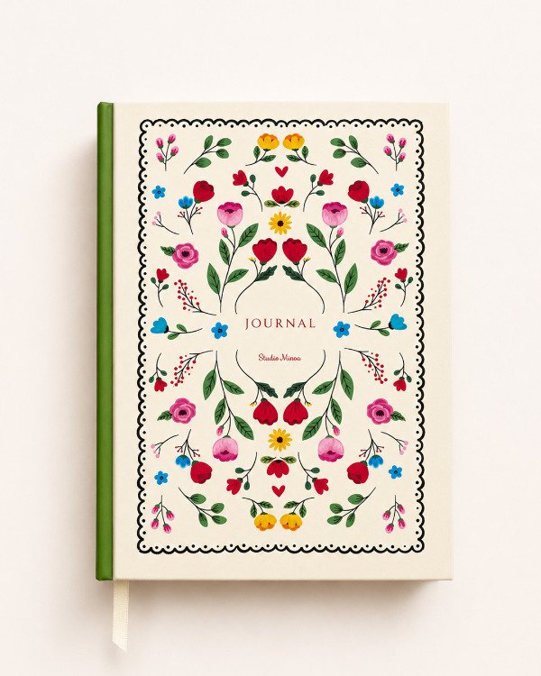 Producto - Journal Floral Ivory