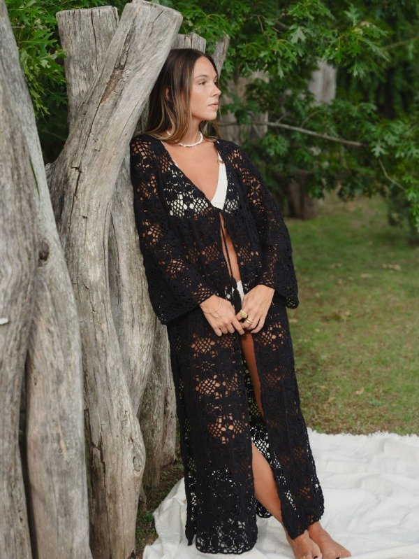 Producto - Kimono Olivo Negro