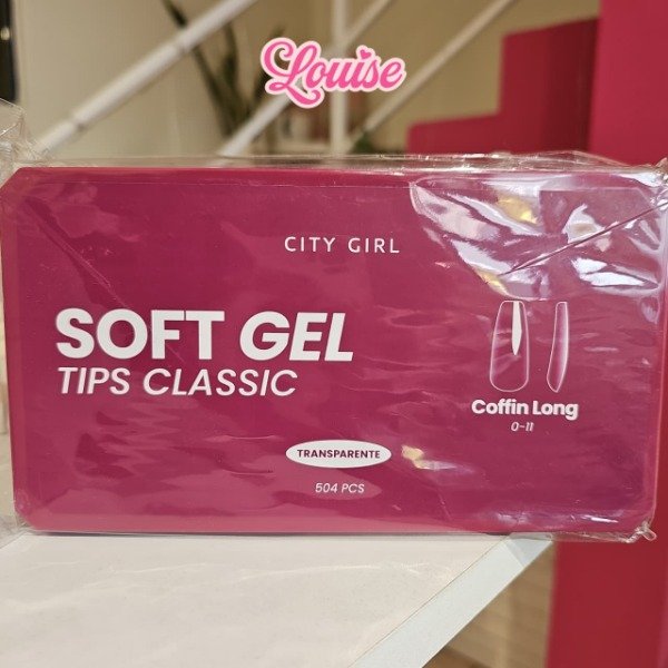 Producto - Caja Tips Soft Gel City Girl (Coffin: Largo)