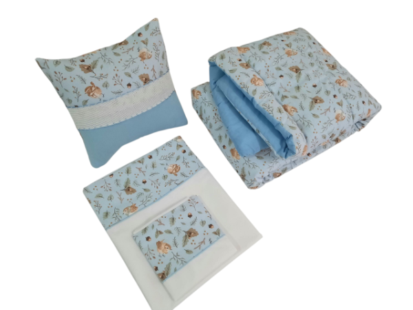 Producto - Combo Cuna (Acolchado + Sábanas + almohadón)
