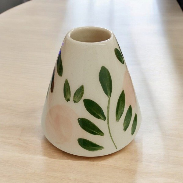 Producto - Florero ceramica premium rosas con hojas