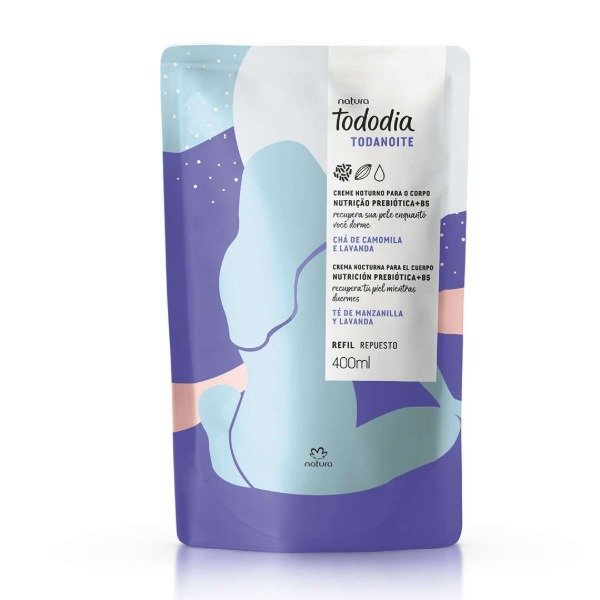 Producto - Repuesto De Crema Hidratante Corporal Tododia 400ml Te De Manzanilla y Lavanda
