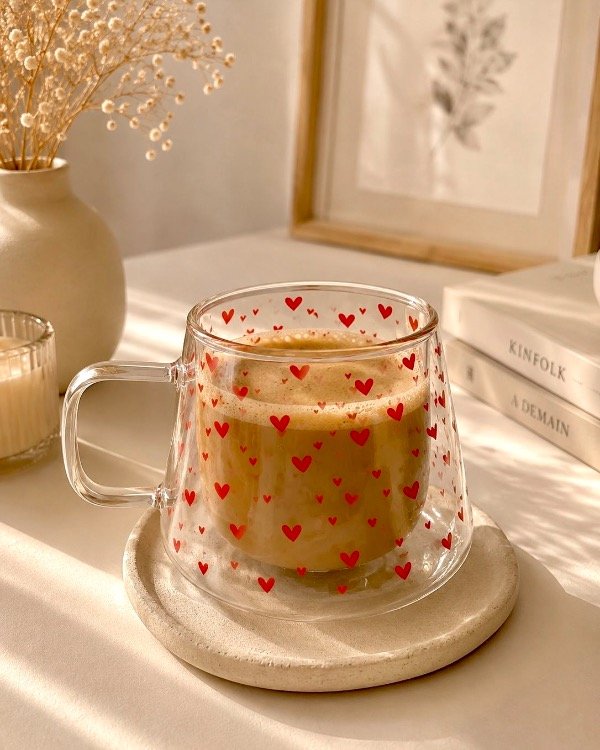 Producto - TAZA CORAZONES ROJOS