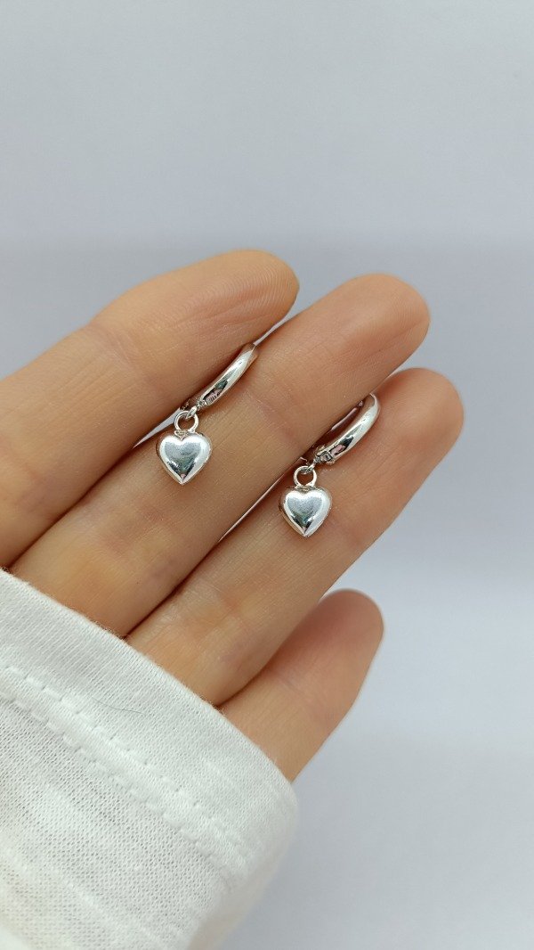 Producto - Argollitas con Corazón Macizo - 0