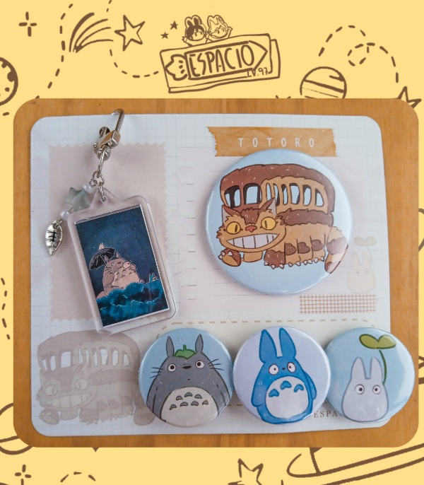 Producto - Llavero + Pines Totoro // Studio Ghibli