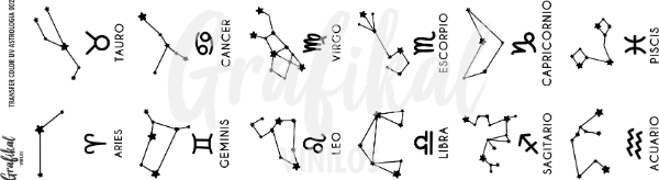 Producto - Transfer Color UV Astrología 002