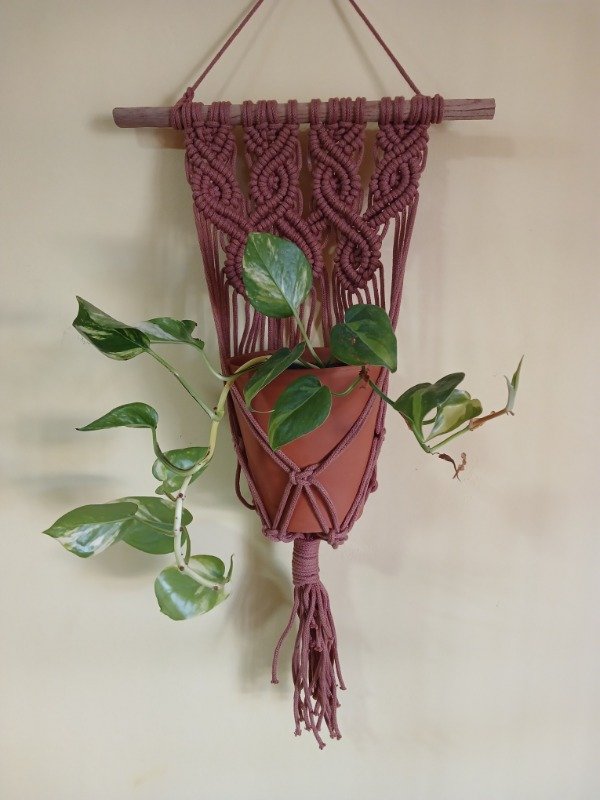 Producto - Portamaceta Colgante en Macramé- Tapiz