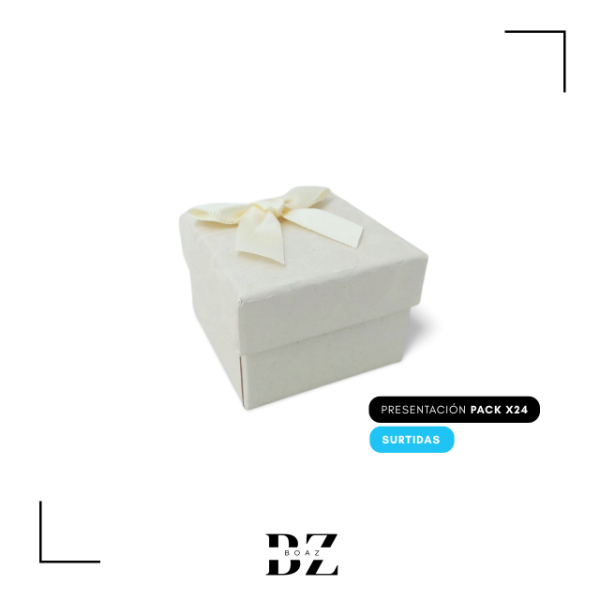 Producto - ESTUCHE REGALO X 24 PCS 5X5 CM CON MOÑO C.SURTIDO - 2033-1 - 4