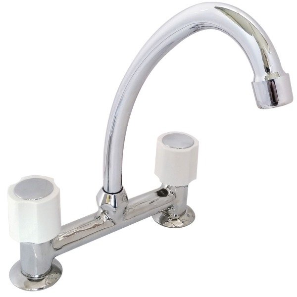 Producto - GRIFERIA AQUALAF (4000) COCINA MESADA PERILLA BLANCA (33001) GRI142