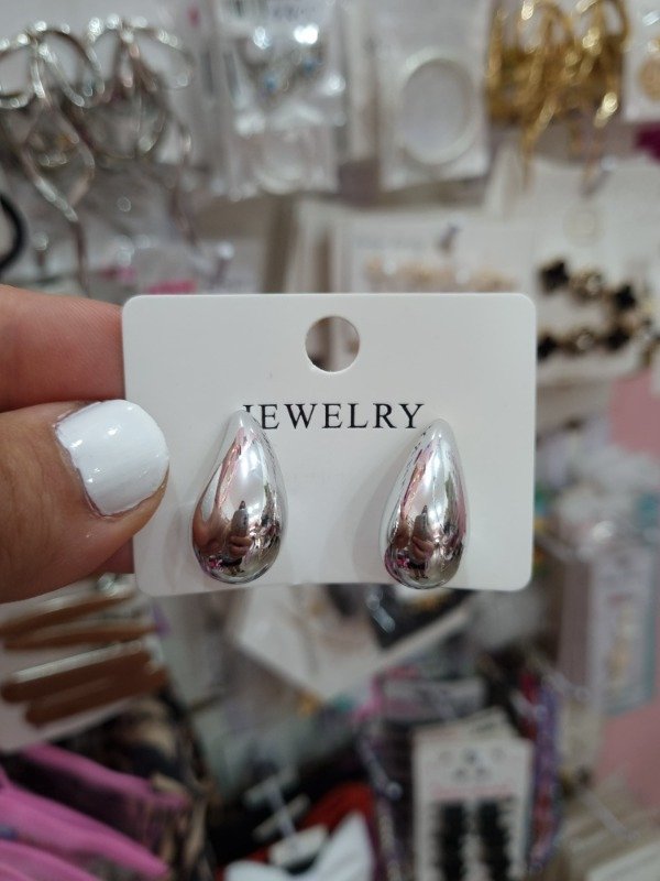 Producto - Aros Gota Plateados