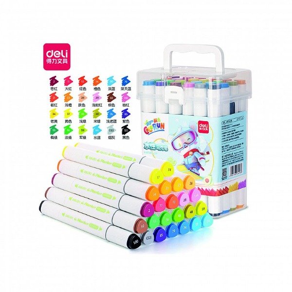 Producto - MARCADOR DELI SKETCH AL AGUA DOBLE PTA. BOX X 24 U.
