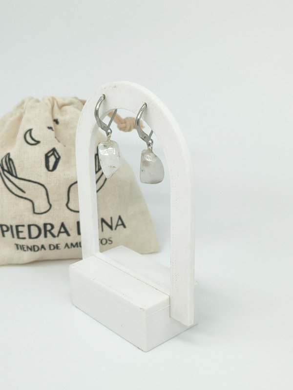 Producto - Aros COLGANTE de piedra de la luna - 0