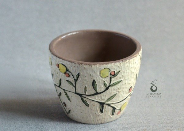 Producto - Azucarera / Frasco Cerámica Artesanal Esgrafiada a mano - 6