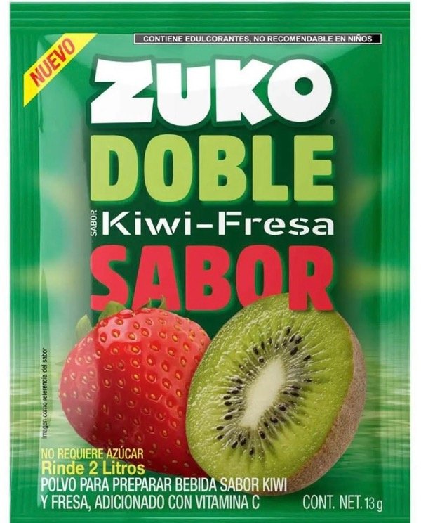 Producto - Zuko Kiwi-Fresa un sobre  13g