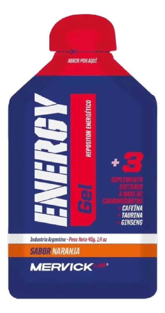 Producto - Energy GEL Cafeína Mervick Varios Sabores X 12 U - 1