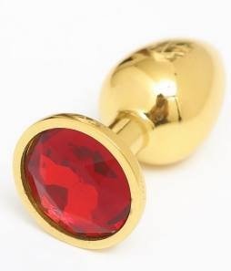 Producto - Plug Anal Dorado Mediano Perla Rosa