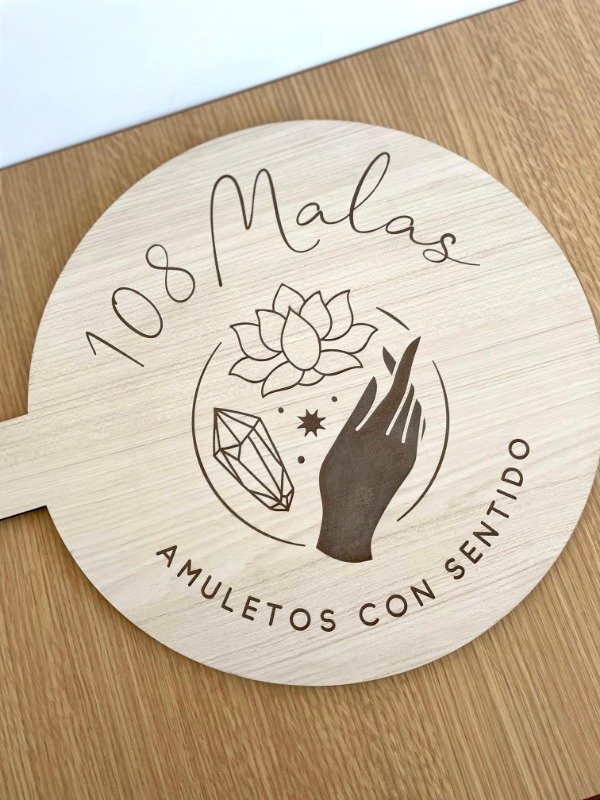 Producto - Cartel Mdf enchapado GRABADO