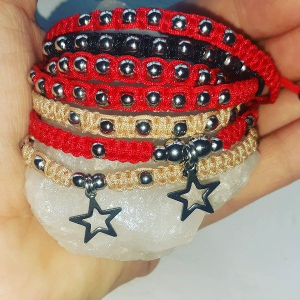Producto - Pulseras con bolitas de acero quirúrgico 4mm
