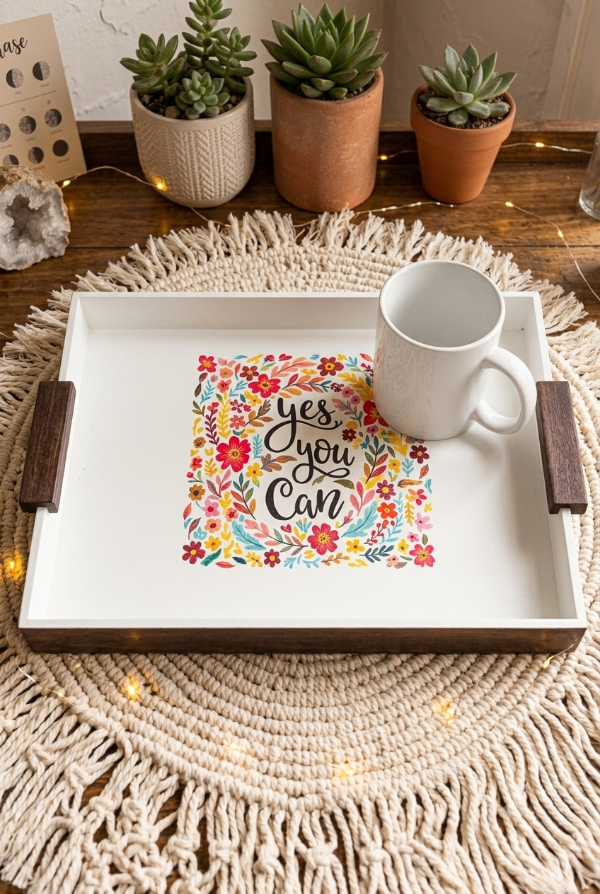 Producto - Bandeja con Taza "Yes you can" - 0