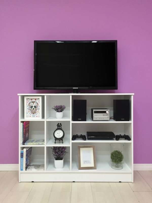 Producto - Rack Mesa TV 60cm 9 espacios cubos melamina Diseños Modernos 6109