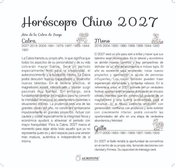Producto - Agenda 2027 Feng Shui Horoscopo Chino. BD - 5