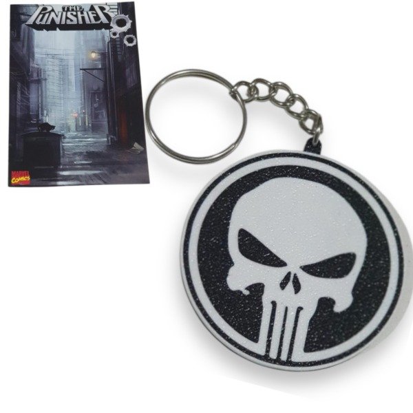 Producto - Llavero 3d Marvel The Punisher Logo