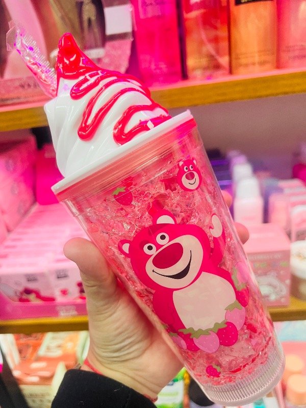 Producto - Vaso helado lotso con luz y gel refrigerante