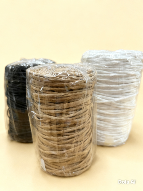 Producto - HILO  DE PAPEL - ROLLO X 120 M (MARRON- NEGRO - BLANCO) -cod. 1626