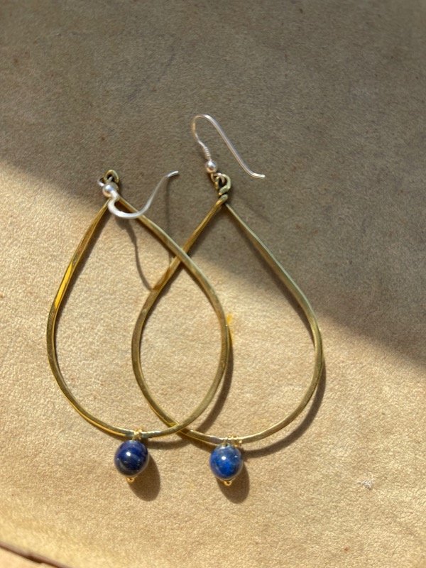 Producto - Aros gota piedras