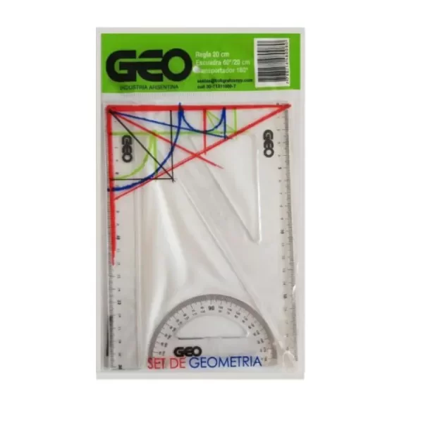 Producto - SET GEOMETRÍA X3 GEO 20CM CRISTAL