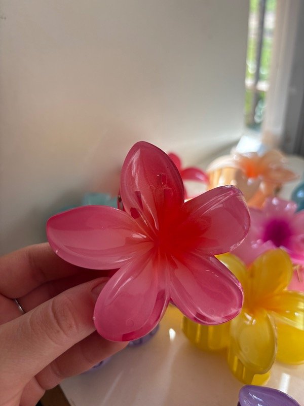 Producto - Broche flor rosado