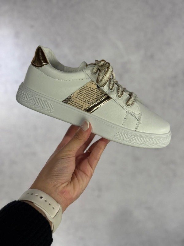Producto - ZAPAS ECOCUERO BLANCAS COBRE