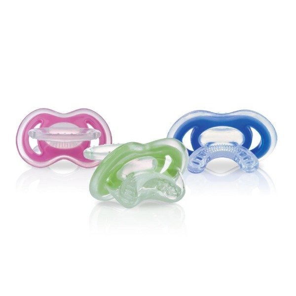 Producto - Chupete Mordillo de silicona de colores NUBY. +3m.