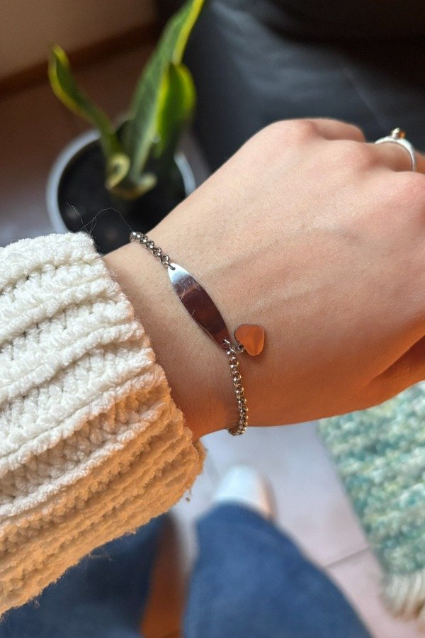 Producto - Pulsera Identidad para grabar (corazón)