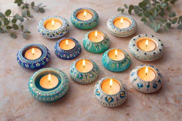 Producto - PORTAVELAS DE YESO