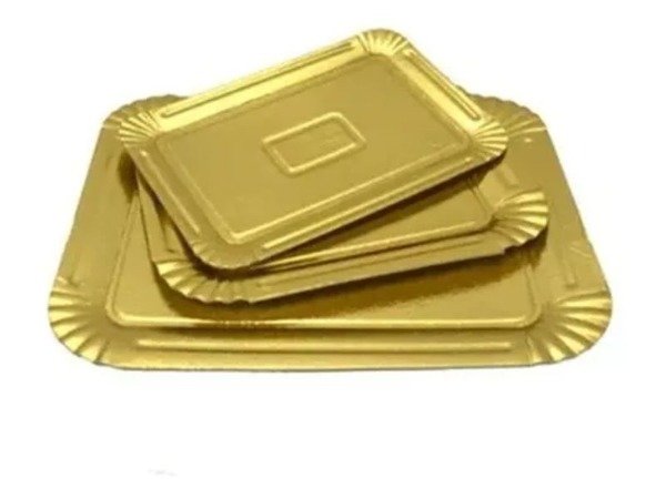 Producto - BANDEJAS CUADRADAS DORADAS