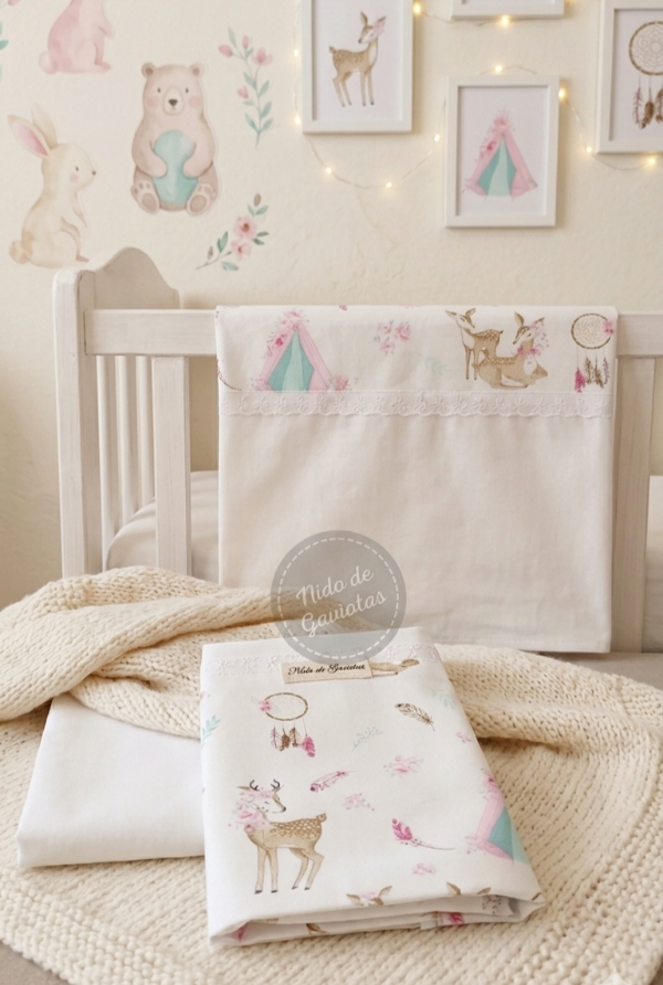 Producto - Sábanas para practicuna "Bambi Chic"