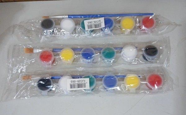 Producto - Seis tarritoS de pintura con pincel