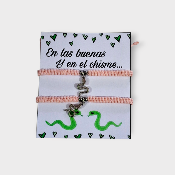 Producto - Pulseras Serpientes Rosa x2