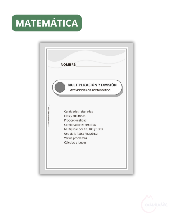 Producto - Multiplicación y división para estudiante