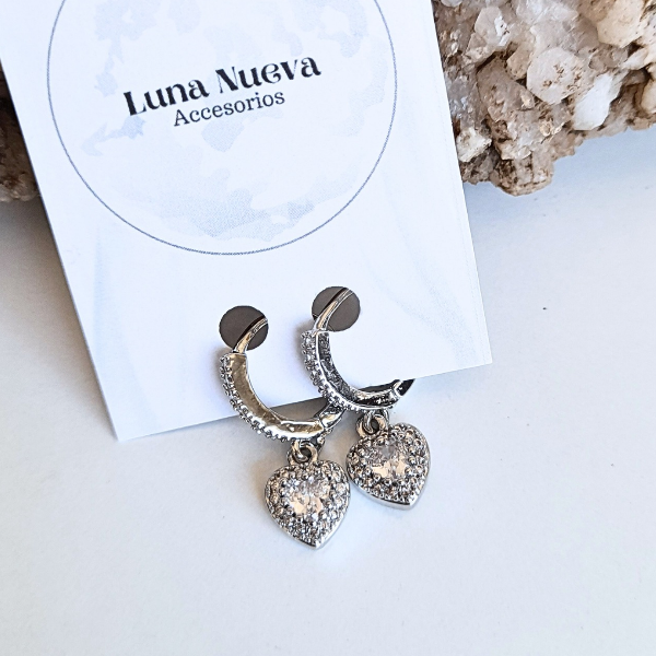 Producto - Aros Corazón con micropave