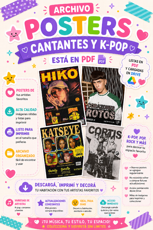 Producto - Archivo Poster 1 Kpop y Cantantes