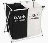 Producto - Cesto Laundry plegable doble Blanco y Negro