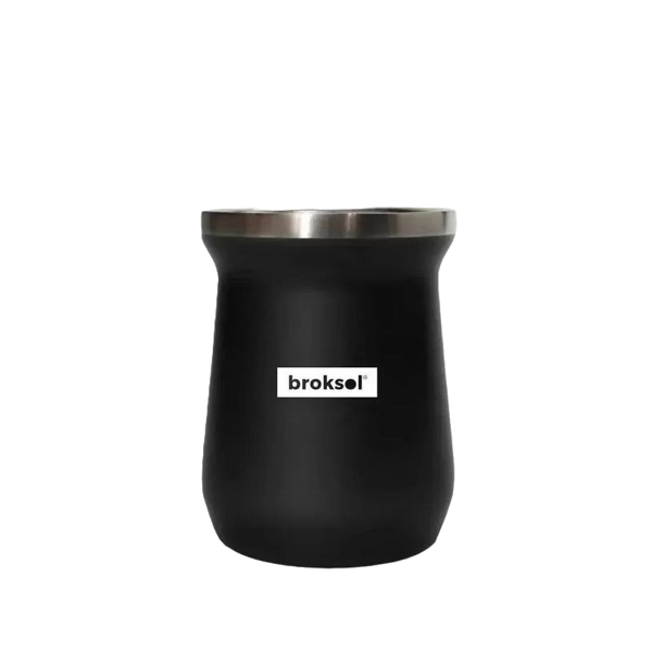 Producto - Mate Broksol Acero Inoxidable Negro 250 ml