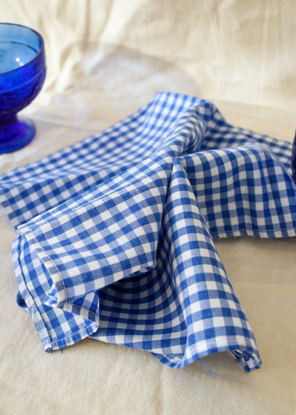 Producto - Set de servilletas Cuadrillé azul - 1