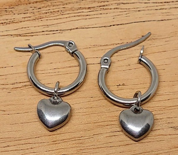 Producto - Aros AMOR argolla + dije corazon