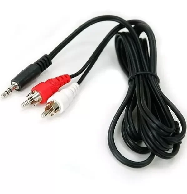 Producto - Cable Rca Audio Auxiliar A Mini Plug 3.5mm Parlantes 3 Mts